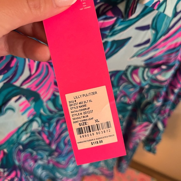 Natalie Shirtdress Cover Up- Don’t Wanna Leaf - Picture 4 of 4